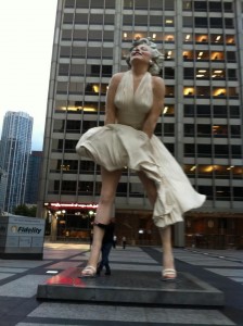 Marilyn Monroe on display in Chicago. Photo by Terri Marshall.