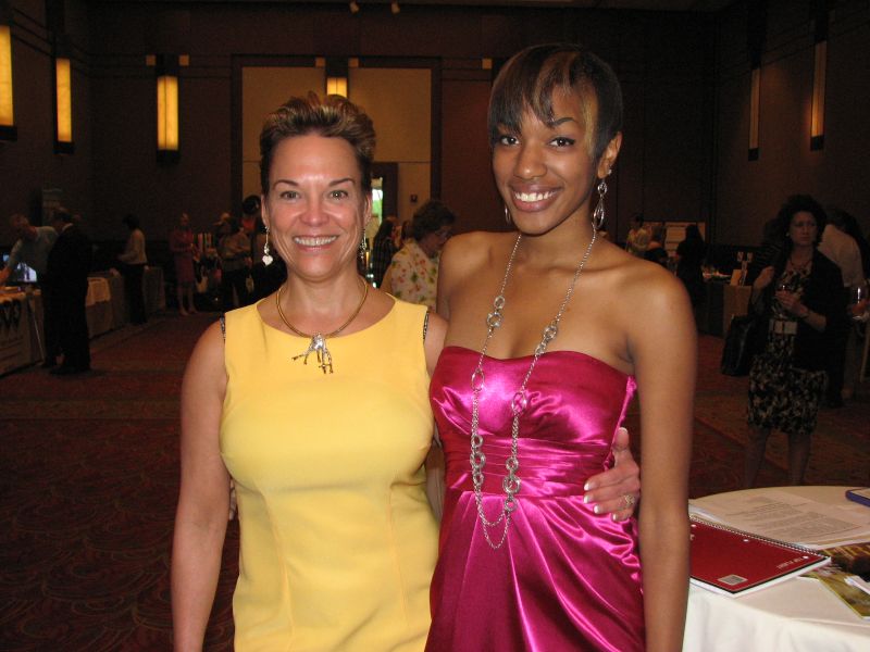 Leslie Garcia-Furey and Brittany Gill at the Giraffe Awards at the Kravis Center on March 28th. Photo by Krista Martinelli.