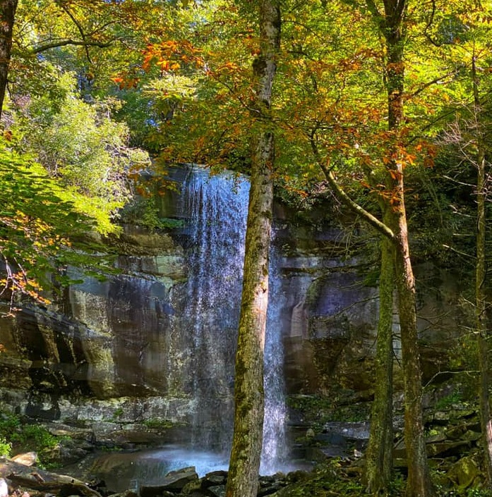 Rainbow Falls in the Great Smoky Mountains NP on Travel with Terri